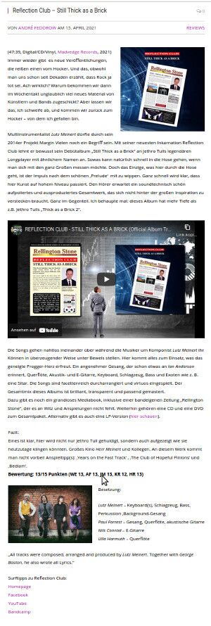 Still Thick as a Brick - Review - Betreutes Proggen